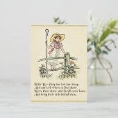 Kleine Bo-Peep: Klassieke Kate Greenaway Kwekerij Kaart (Staand voorkant)