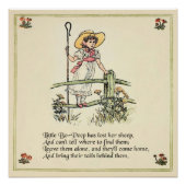 Kleine Bo-Peep: Klassieke Kate Greenaway Kwekerij Perfect Poster (Voorkant)