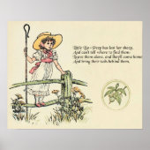 Kleine Bo-Peep: Klassieke Kate Greenaway Kwekerij Poster (Voorkant)