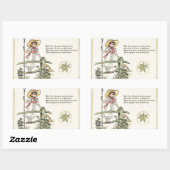 Kleine Bo-Peep: Klassieke Kate Greenaway Kwekerij Rechthoekige Sticker (Vel)