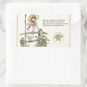Kleine Bo-Peep: Klassieke Kate Greenaway Kwekerij Rechthoekige Sticker (Tas)