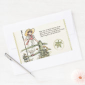 Kleine Bo-Peep: Klassieke Kate Greenaway Kwekerij Rechthoekige Sticker (Envelop)