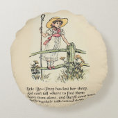 Kleine Bo-Peep: Klassieke Kate Greenaway Kwekerij Rond Kussen (Achterkant)