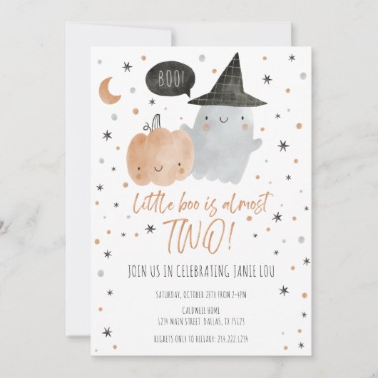 KLEINE BOE BIJNA TWEE VERJAARDAG - WIT KAART (Voorkant)