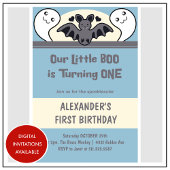 Kleine boe Eén Cute Halloween 1-jarig Kaart