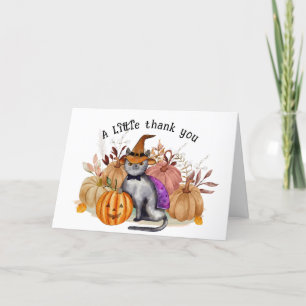 Kleine boe gedicht kat in heks Pet Baby shower Bedankkaart