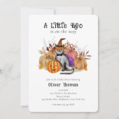 Kleine boe gedicht kat in heks Pet Baby shower Kaart (Voorkant)