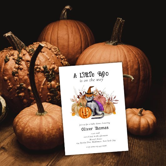 Kleine boe gedicht kat in heks Pet Baby shower Kaart