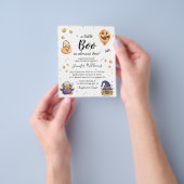 kleine boe, halloween baby shower uitnodigingsbroe flyer (Hand)