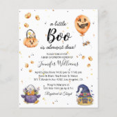 kleine boe, halloween baby shower uitnodigingsbroe flyer (Voorkant)