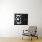 Kleine boe komt binnenkort skeleton handen in hart wandkleed (In Situ (horizontaal))