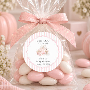 Kleine Boe Meisje Geest Baby Shower Bedankt Ronde Sticker