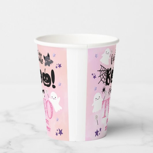 Kleine Boe! Meisje Roze Schattige Halloween 2e Ver Papieren Bekers (Rechts)