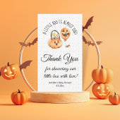 kleine boe, schattig halloween baby shower bedankt notitiekaartje