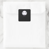 Kleine Boe Schattig Halloween Vierkante Sticker (Tas)