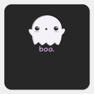 Kleine Boe Schattig Halloween Vierkante Sticker