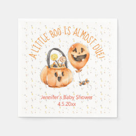 kleine boe, waterverf halloween baby shower servet