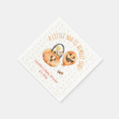 kleine boe, waterverf halloween baby shower servet (Hoek)