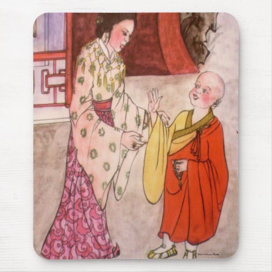 Kleine boeddhistische monk Mousepad Muismat (Voorkant)