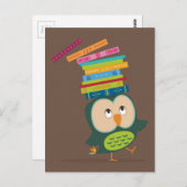 Kleine boekenuil briefkaart (Voorkant / Achterkant)