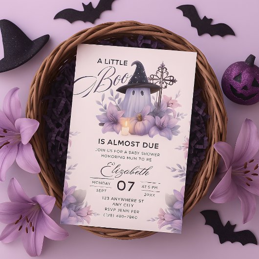 kleine boekje baby shower uitnodiging Halloween Pa