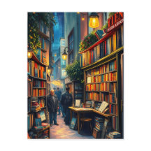 Kleine boekwinkel in een gezellige hoek van een st