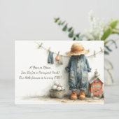 Kleine boer 1e verjaardag kaart (Staand voorkant)