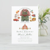 Kleine Boer Baby Borrel Uitnodiging (Staand voorkant)