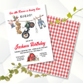 Kleine Boer Clothesline Verjaardagsfeestje Kaart