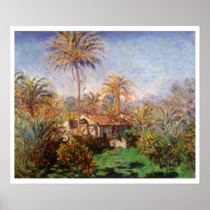 Kleine boerderij in Bordighera door Claude Monet Poster