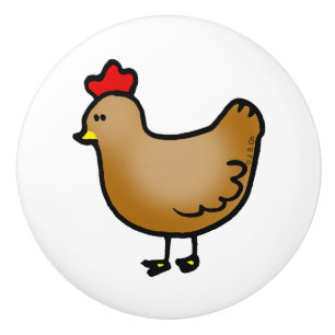 kleine boerderij kip keramische knop