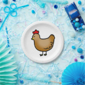 kleine boerderij kip papieren bordje (Feest)