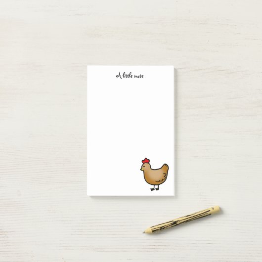 kleine boerderij kip post-it® notes (Op bureau)