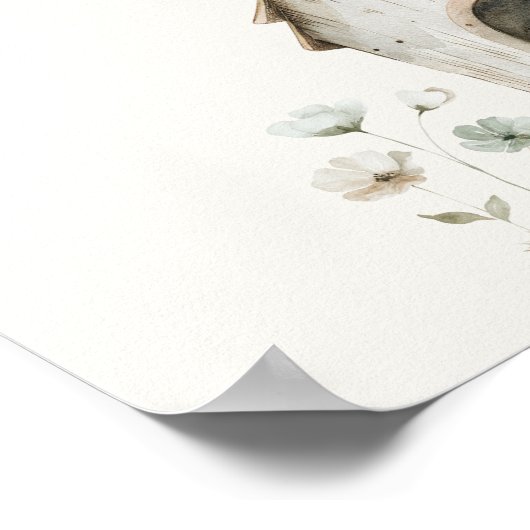 Kleine Boerderij Kwekerij Baby shower Boeken Gesch Poster (Hoek)