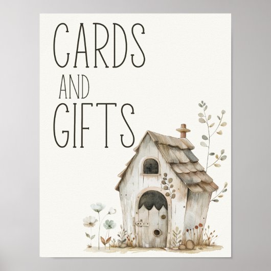 Kleine Boerderij Kwekerij Baby shower Kaarten Gesc Poster (Voorkant)