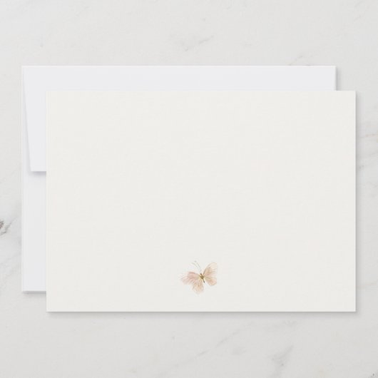 Kleine boerderij varken vlinder kinderen foto verj bedankkaart (Achterkant)