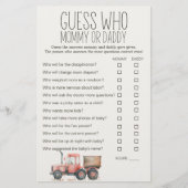 Kleine Boerderijdieren Baby shower Mama Daddy Game Flyer (Voorkant)