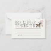 Kleine Boerderijdieren Baby shower Ouderschap Tips Notitiekaartje (Voorkant)