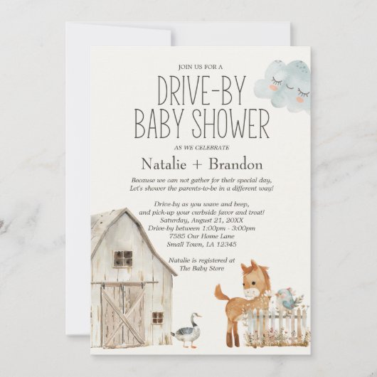 Kleine Boerderijen kinderdagverblijf dieren drive- Kaart (Voorkant)