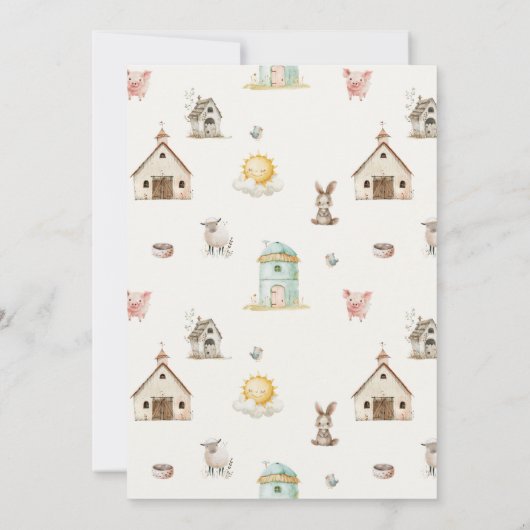 Kleine Boerderijen kinderdagverblijf dieren drive- Kaart (Achterkant)