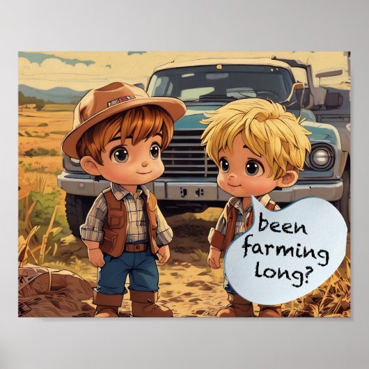 Kleine boerenjongens - Lang boeren? Poster (Voorkant)