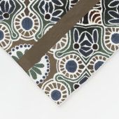 Kleine boho met tan medaillons Fleece Deken (Hoek)