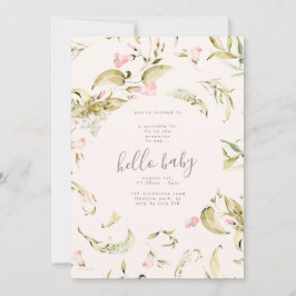 Kleine Boho Wildflower Garden Hallo Baby shower Kaart