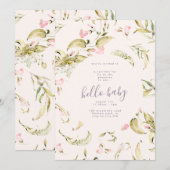 Kleine Boho Wildflower Garden Hallo Baby shower Kaart (Voorkant / Achterkant)