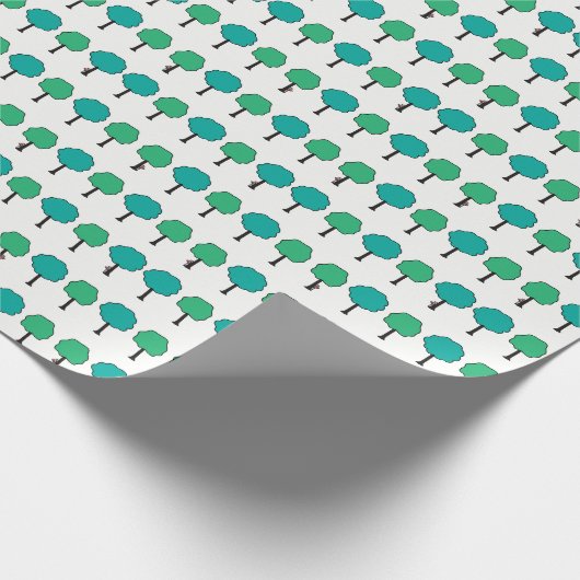 Kleine Bomen en een Verborgen Aap Wrapping Paper Cadeaupapier (Hoek)