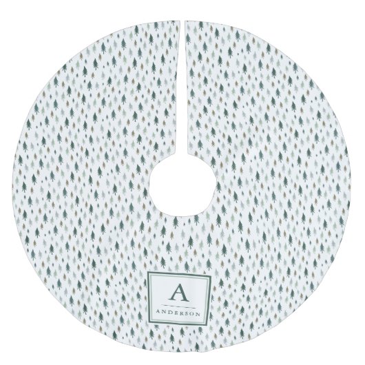 Kleine bomen | monogram boomrok kerstboom rok (Voorkant)