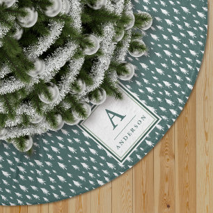 Kleine bomen   Monogrammed Spruce Green Kerstboom Rok