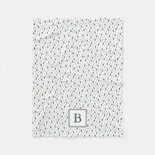 Kleine bomen | Vakantiemonogram Fleece Deken (Voorkant)
