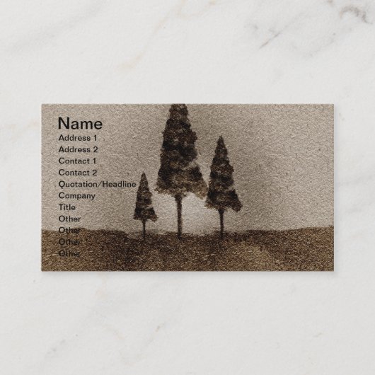 Kleine bomen visitekaartje (Voorkant)