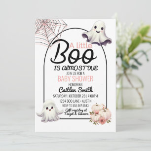 Kleine Boo Baby Shower Bijna Aankomend Halloween Kaart